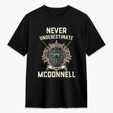 McDonnell of Glengarry Ancient Tartan Crest 2D T-shirt - Never Underestimate Style